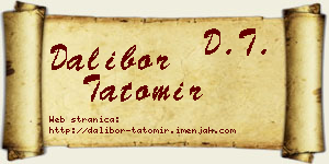 Dalibor Tatomir vizit kartica